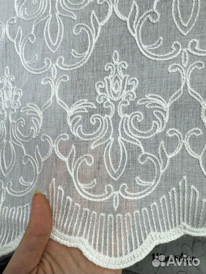 Тюль лен белый. Новый