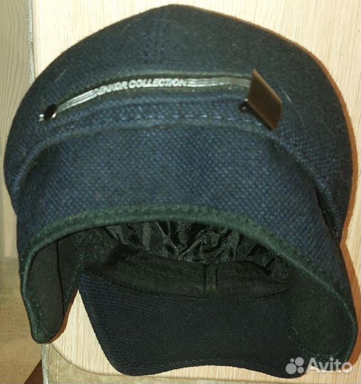 Зимняя бейсболка с ушами