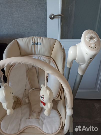 Cкладной стульчик-качели Babyton 2в1, бежевый