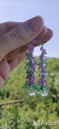 Серьги лавандовое настроение
