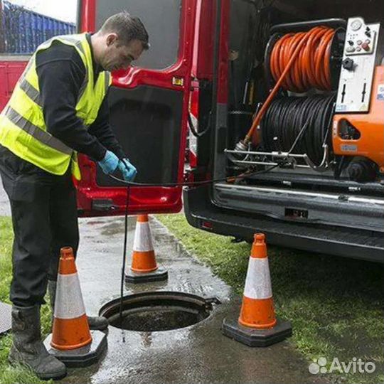 Устранение засоров, прочистка канализации