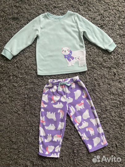 Флисовая одежда Carters для девочки 86 92