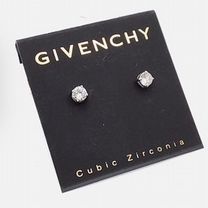 Серьги givenchy с цирконием 6мм, 8мм, 4 мм