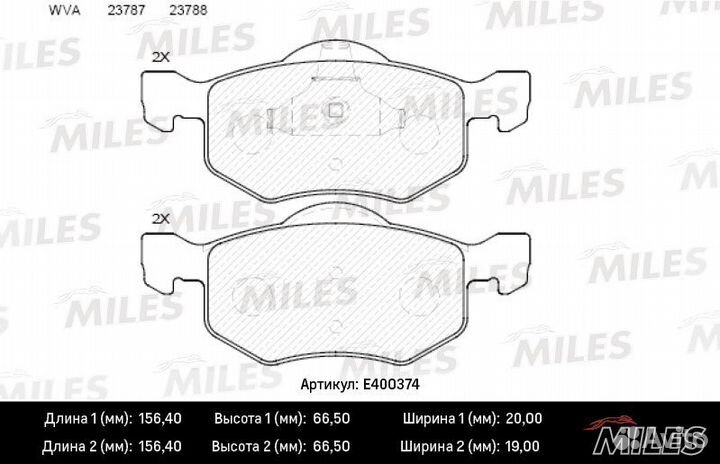 Тормозные колодки передние на Mazda Tribute 2001-2