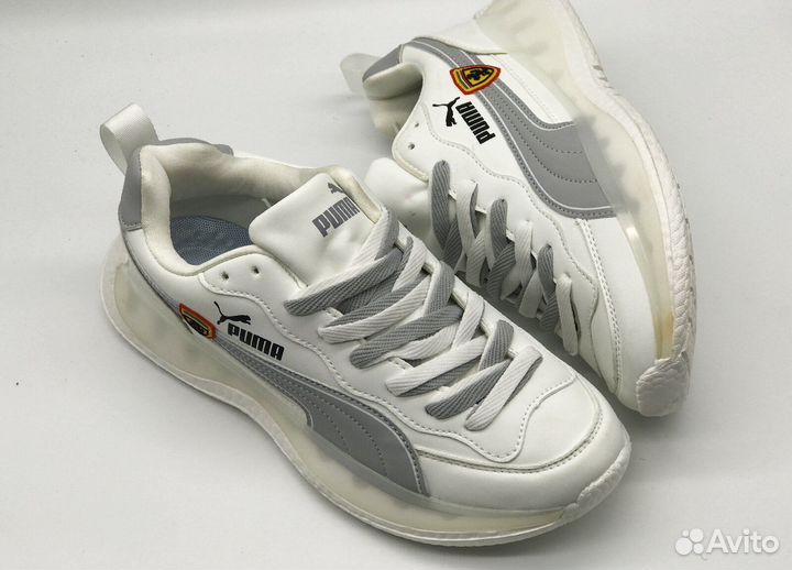 Мужские новые кроссовки Puma, белого цвета, 41-45