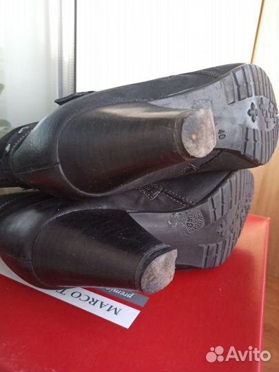 Полусапоги женские чёрные Marco Tozzi, размер 40