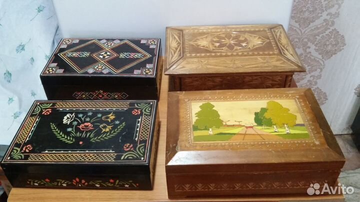 Шкатулки Советских времен.Саломка,медведь