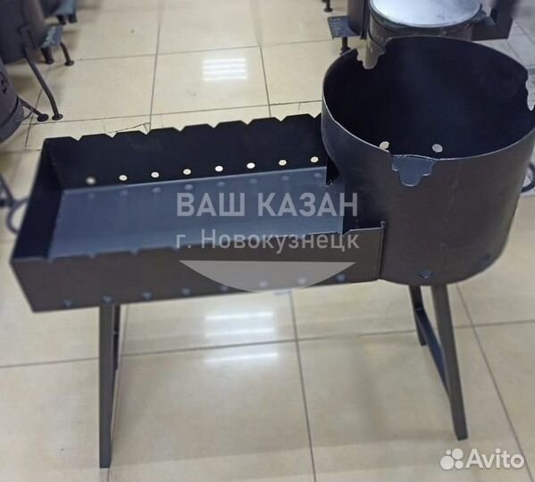 Мангал с печкой под казан узбекский