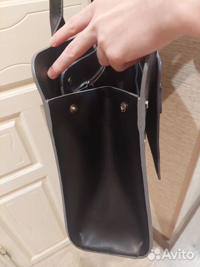 Сумка женская натуральная кожа черная