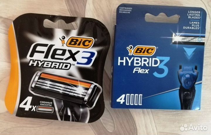 Кассеты BIC Flex 3 Hybrid 4шт (оригинал)