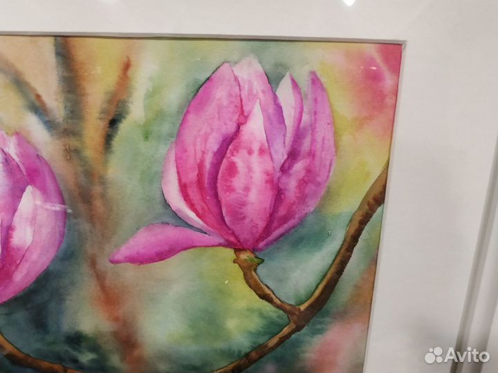 Картина акварелью цветы 