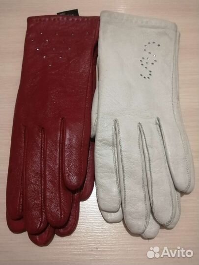 Перчатки кожаные женские