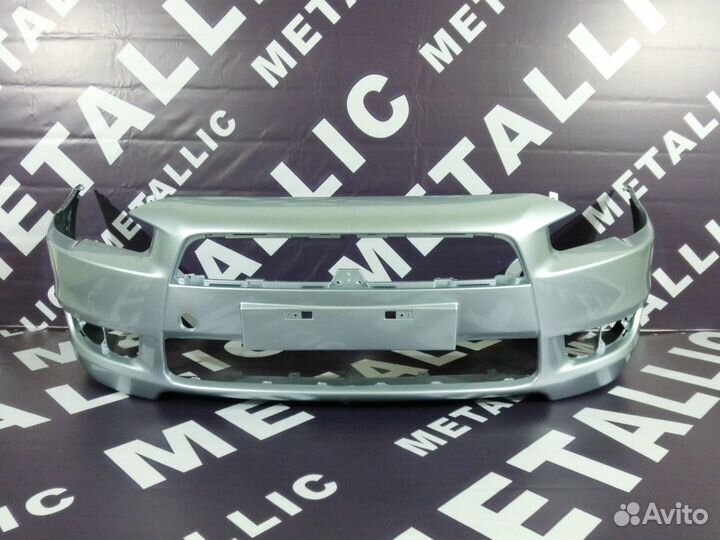 Бампер Mitsubishi Lancer 2007 (Х) серебристый