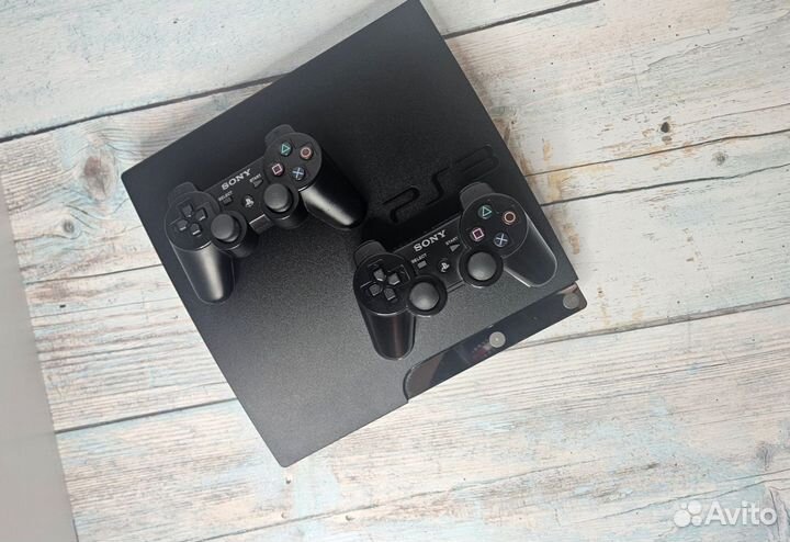 Sony Playstation 3 slim 320gb 50 установленных игр