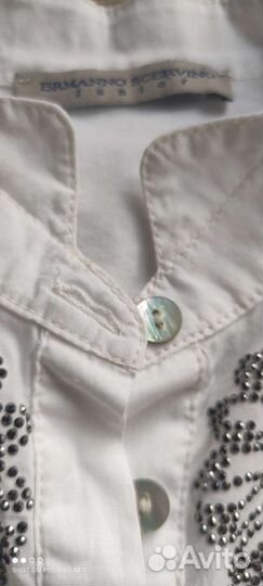 Блузка белая для девочек оригинал Ermino Schervino