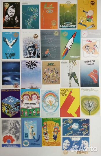 Календарики Агитация, изд. Плакат 1982-1989гг