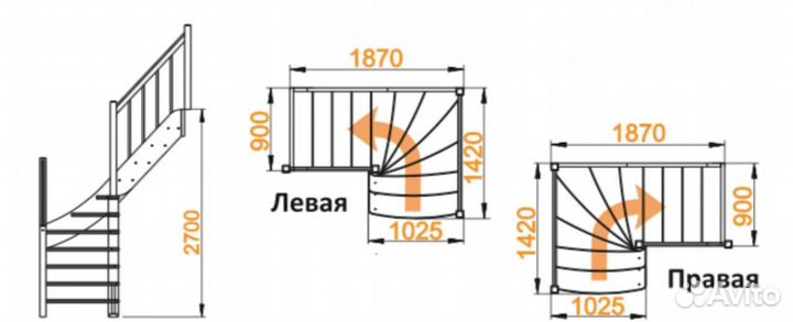 Лестница из натурального дерева