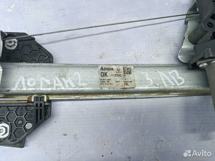 Стеклоподъемник задний левый Renault logan 2