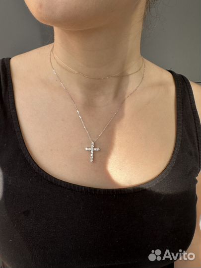 Крестик graff, крест с бриллиантами графф