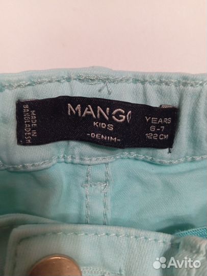 Шорты mango 122 для девочки джинсовые