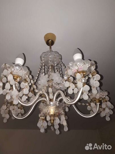 Люстра хрустальная, чехословакия