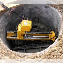 Прокол под дорогой, маленькой установкой, мини ГНБ, Лобня