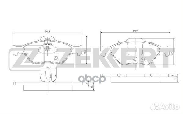 Колодки торм. диск. передн. Ford Fiesta V-VI 99