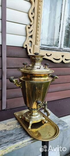 Старинный антикварный самовар 19в