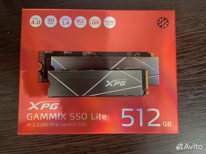 Adata XPG gammix S50 Lite 512 гб SSD M.2