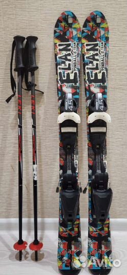 Комплект. Горные лыжи детские Elan 90 см