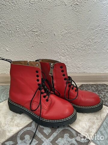 Ботинки красные весна/осень
