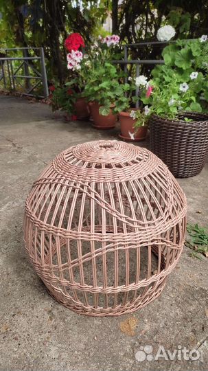 Абажур плетёный