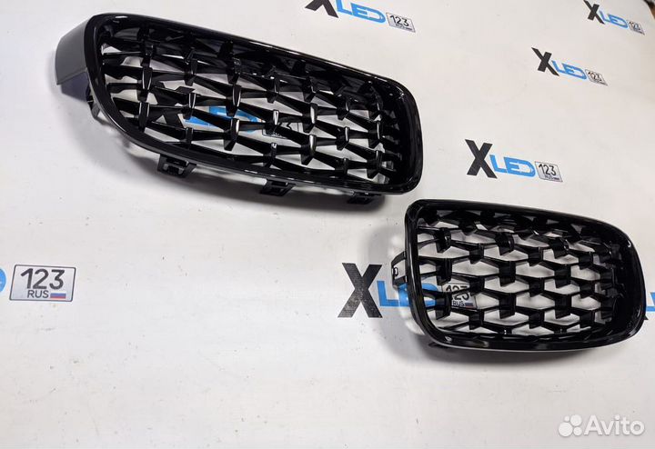 Решетки радиатора BMW F30 F 30 стиль Diamond Black