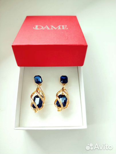 Серьги Graff с голубым камнем