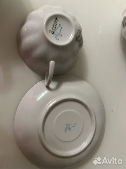 Чайная пара молочник Дулево