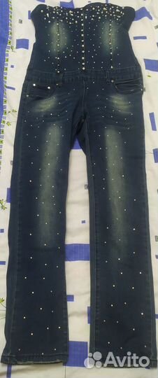 Джинсовый комбинезон женский 42 44