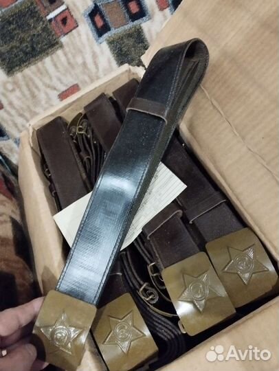Ремень солдатский кожаный СССР