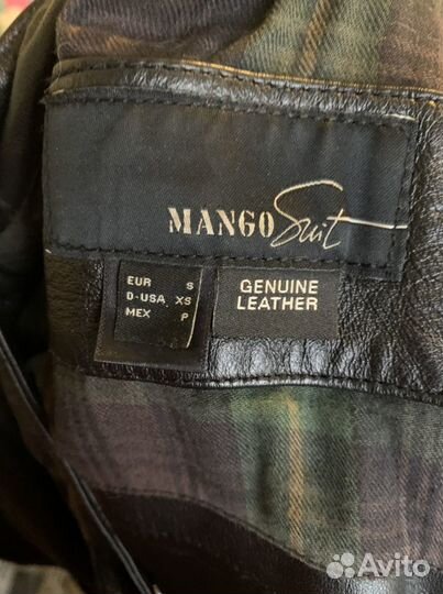 Кожаная куртка Mango