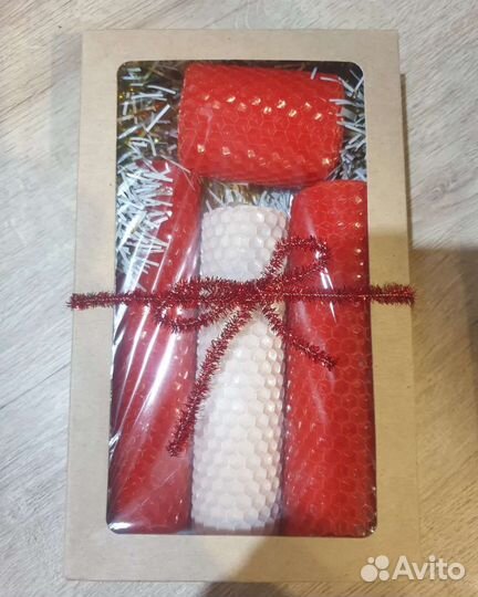 Новогодние подарочки, свечей из вощины