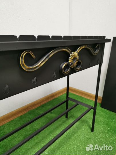 Мангал разборный 2 мм усилен бортами и сгибами от