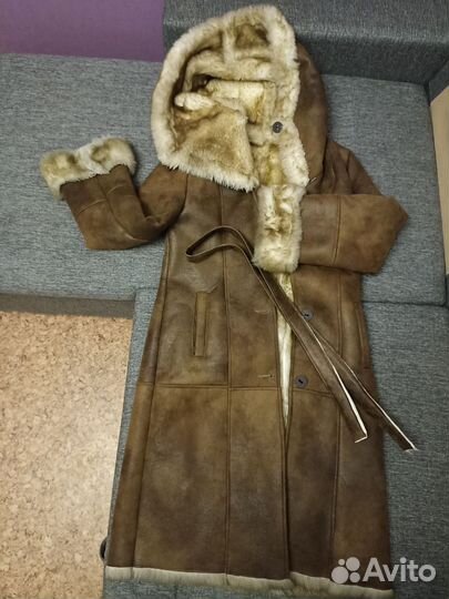 Дубленка женская зимняя 44