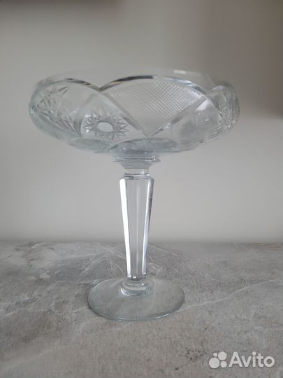 Ваза для фруктов на ножке СССР 50-е г