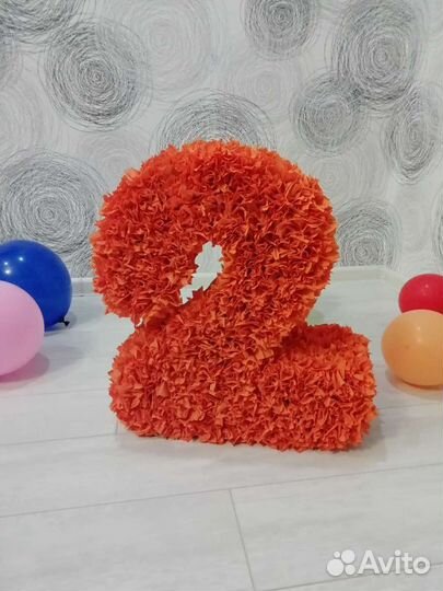 Объемная цифра два