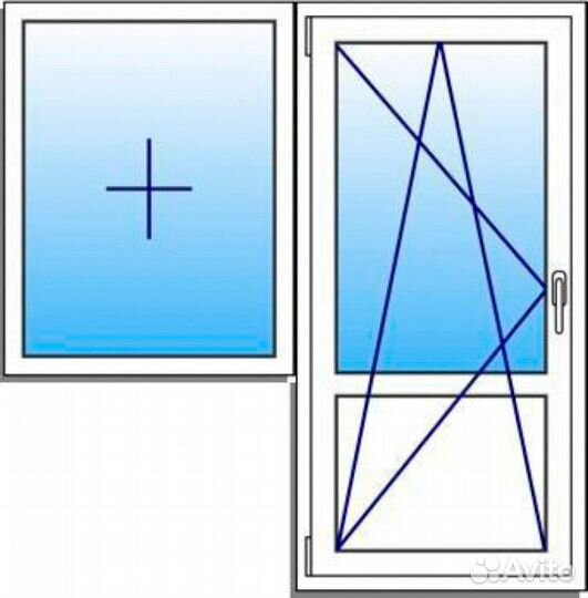 Окно пвх с дверью