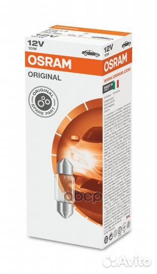 Лампа osram 12V C10W освещение салона 30 мм 643