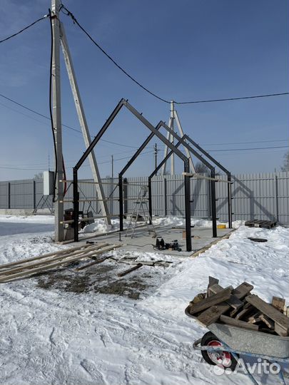 Металлический каркас барн-хауса 6х4