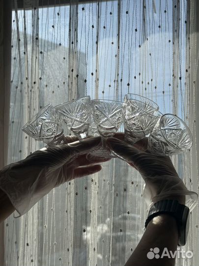 Рюмки хрустальные 7 штук