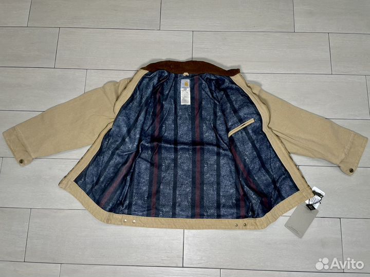 Куртка Carhartt x Stussy Detroit Jacket Бежевая