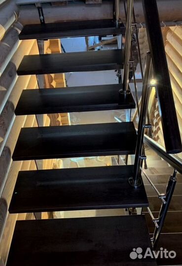 Облицовка ступеней породами дерева