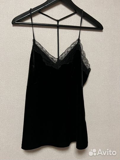 Бархатный топ H&M